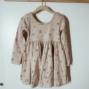 Floral Beige Kids Dress